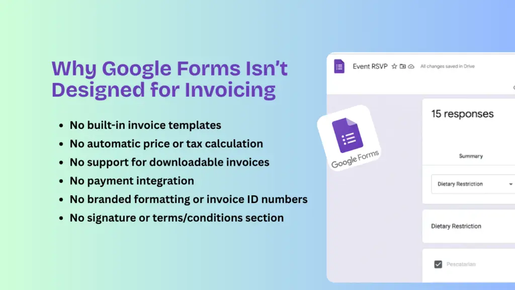 Why Google Forms Isn’t Designed for Invoicing