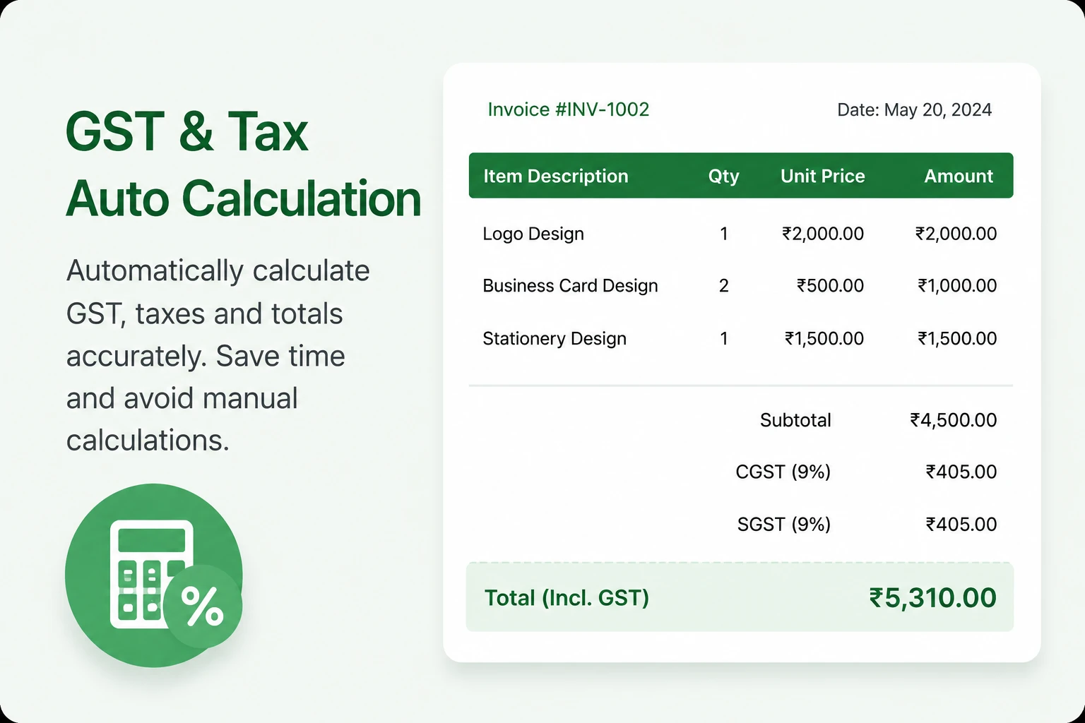 Make GST & Tax Invoice